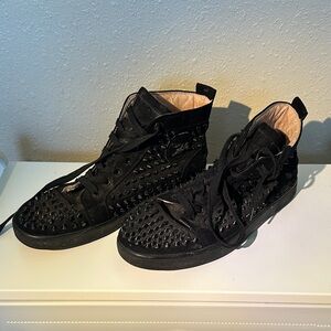 Christian Louboutin Black Studded Men's Shoes